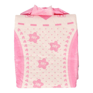 Cloudrys Rainbow Island adult baby diaper with unicorn and rainbow design, high absorbency.