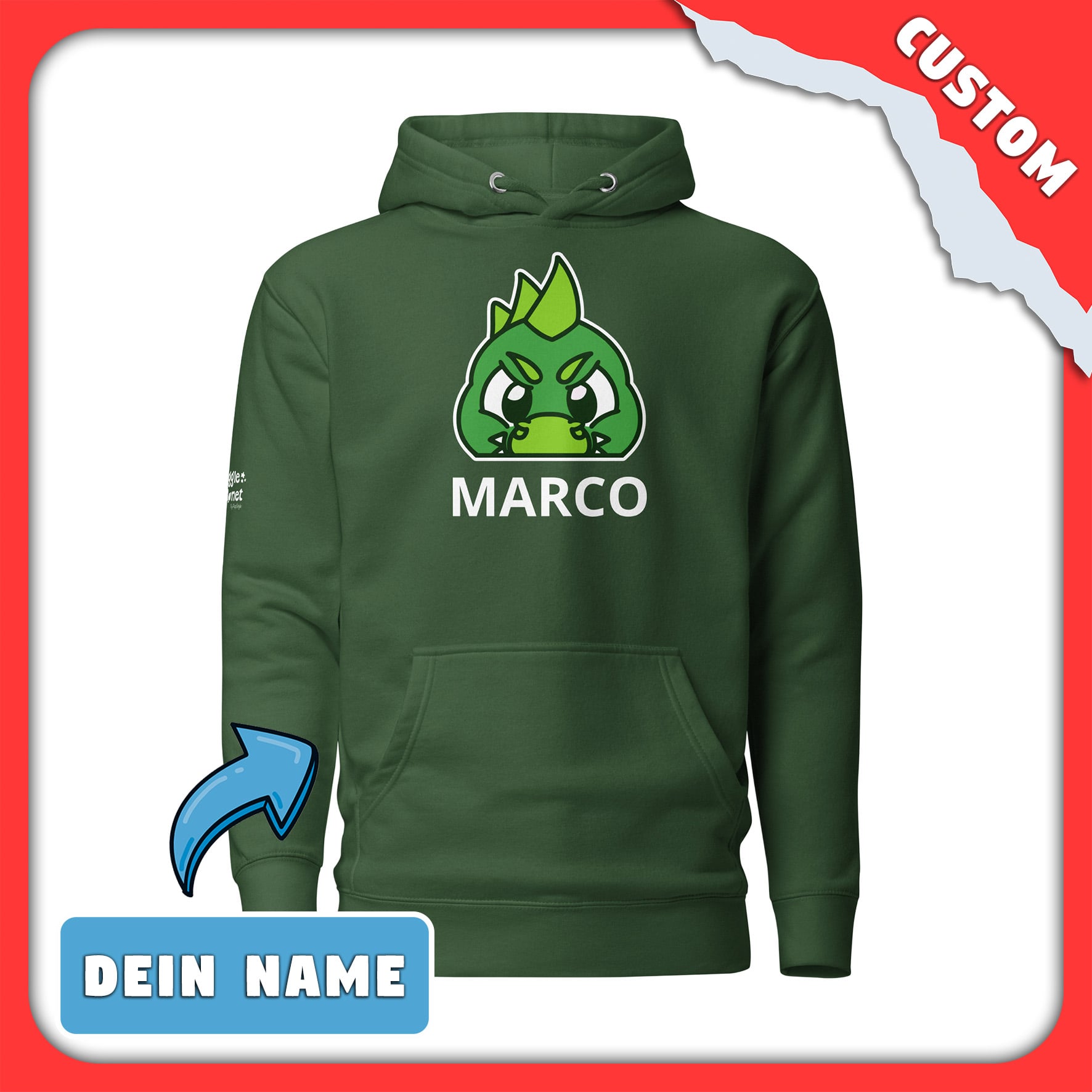 SnugglePlanet | PeekDino / Custom-Name | Hoodie