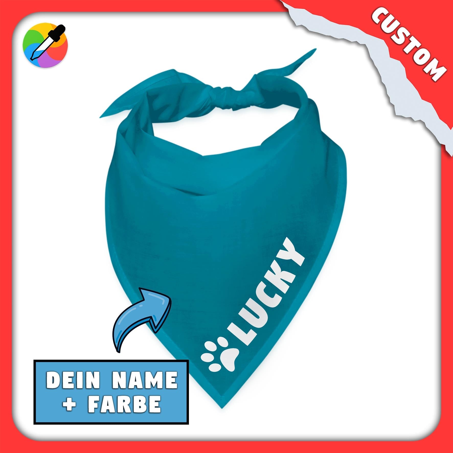 PupStyle | Custom - Name / Paws | Premium Bandana - PupStyle