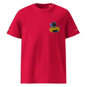 PupStyle + SchwuZ | Puppy Duck / Blue | T-Shirt bestickt Red PupStyle
