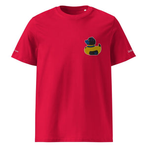 PupStyle + SchwuZ | Puppy Duck / Dark Blue | T-Shirt bestickt Red PupStyle + SchwuZ