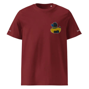 PupStyle + SchwuZ | Puppy Duck / Dark Blue | T-Shirt bestickt Burgundy PupStyle + SchwuZ