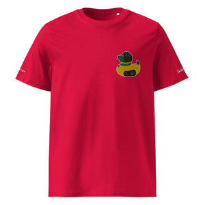 PupStyle + SchwuZ | Puppy Duck / Dark Green | T-Shirt bestickt Red PupStyle + SchwuZ