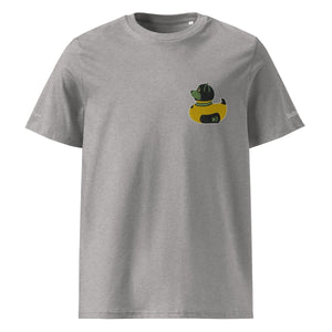 PupStyle + SchwuZ | Puppy Duck / Green | T-Shirt bestickt Heather Grey PupStyle + SchwuZ