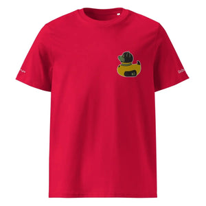 PupStyle + SchwuZ | Puppy Duck / Green | T-Shirt bestickt Red PupStyle + SchwuZ