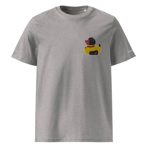 PupStyle + SchwuZ | Puppy Duck / Pink | T-Shirt bestickt Heather Grey PupStyle + SchwuZ
