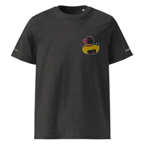PupStyle + SchwuZ | Puppy Duck / Pink | T-Shirt bestickt Dark Heather Grey PupStyle + SchwuZ