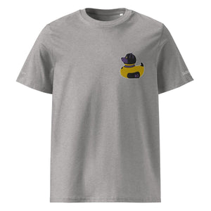 PupStyle + SchwuZ | Puppy Duck / Purple | T-Shirt bestickt Heather Grey PupStyle + SchwuZ