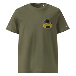 PupStyle + SchwuZ | Puppy Duck / Purple | T-Shirt bestickt Khaki PupStyle + SchwuZ