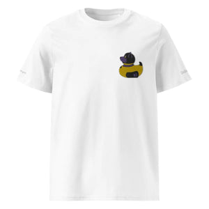 PupStyle + SchwuZ | Puppy Duck / Purple | T-Shirt bestickt White PupStyle + SchwuZ
