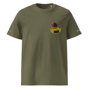 PupStyle + SchwuZ | Puppy Duck / Red | T-Shirt bestickt Khaki PupStyle + SchwuZ