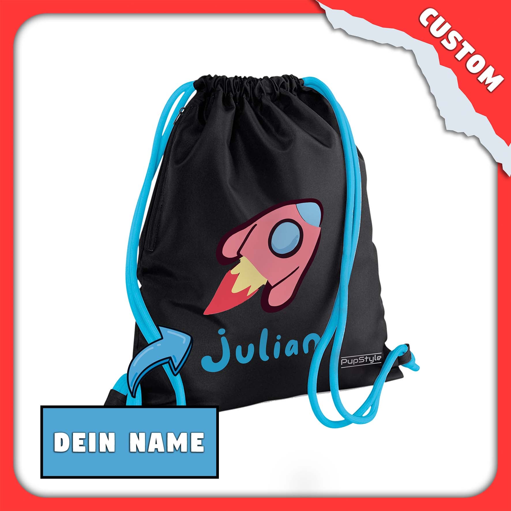 SnugglePlanet | Custom - Name / Space | Premium GymBag - PupStyle