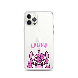 SnugglePlanet | PeekUnicorn / Custom-Name | iPhone Hülle iPhone 12 Pro SnugglePlanet