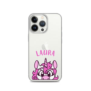 SnugglePlanet | PeekUnicorn / Custom-Name | iPhone Hülle iPhone 13 Pro SnugglePlanet
