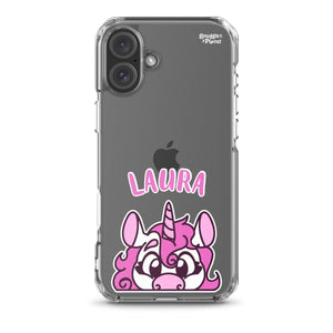 SnugglePlanet | PeekUnicorn / Custom-Name | iPhone Hülle iPhone 16 Plus SnugglePlanet