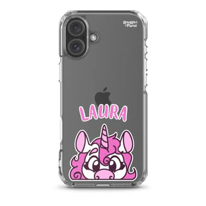 SnugglePlanet | PeekUnicorn / Custom-Name | iPhone Hülle iPhone 16 Plus SnugglePlanet