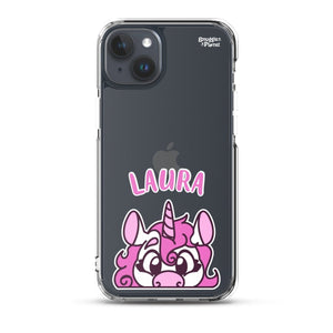 SnugglePlanet | PeekUnicorn / Custom-Name | iPhone Hülle iPhone 15 Plus SnugglePlanet