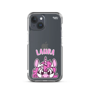 SnugglePlanet | PeekUnicorn / Custom-Name | iPhone Hülle iPhone 15 SnugglePlanet