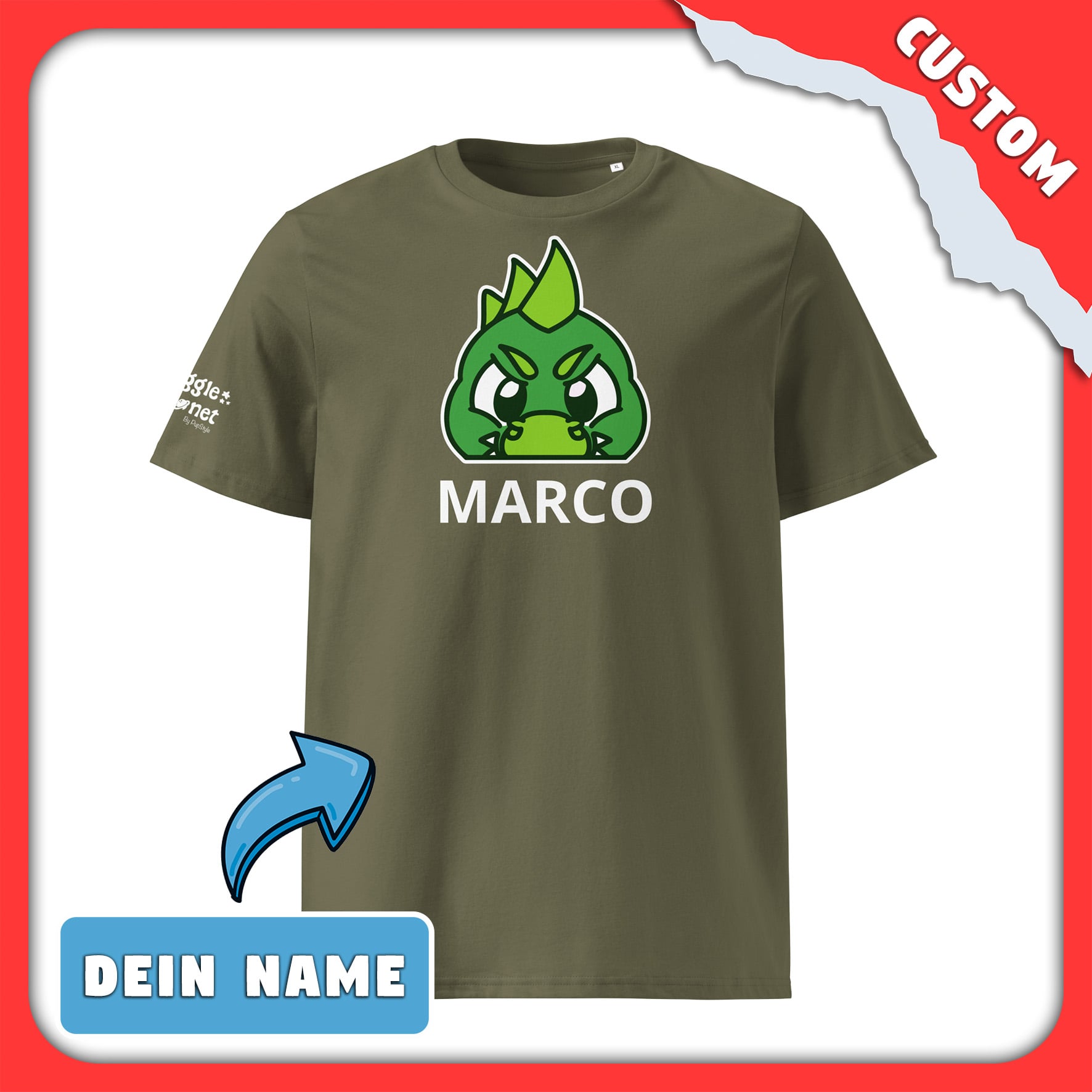 SnugglePlanet | PeekDino / Custom-Name | T-Shirt