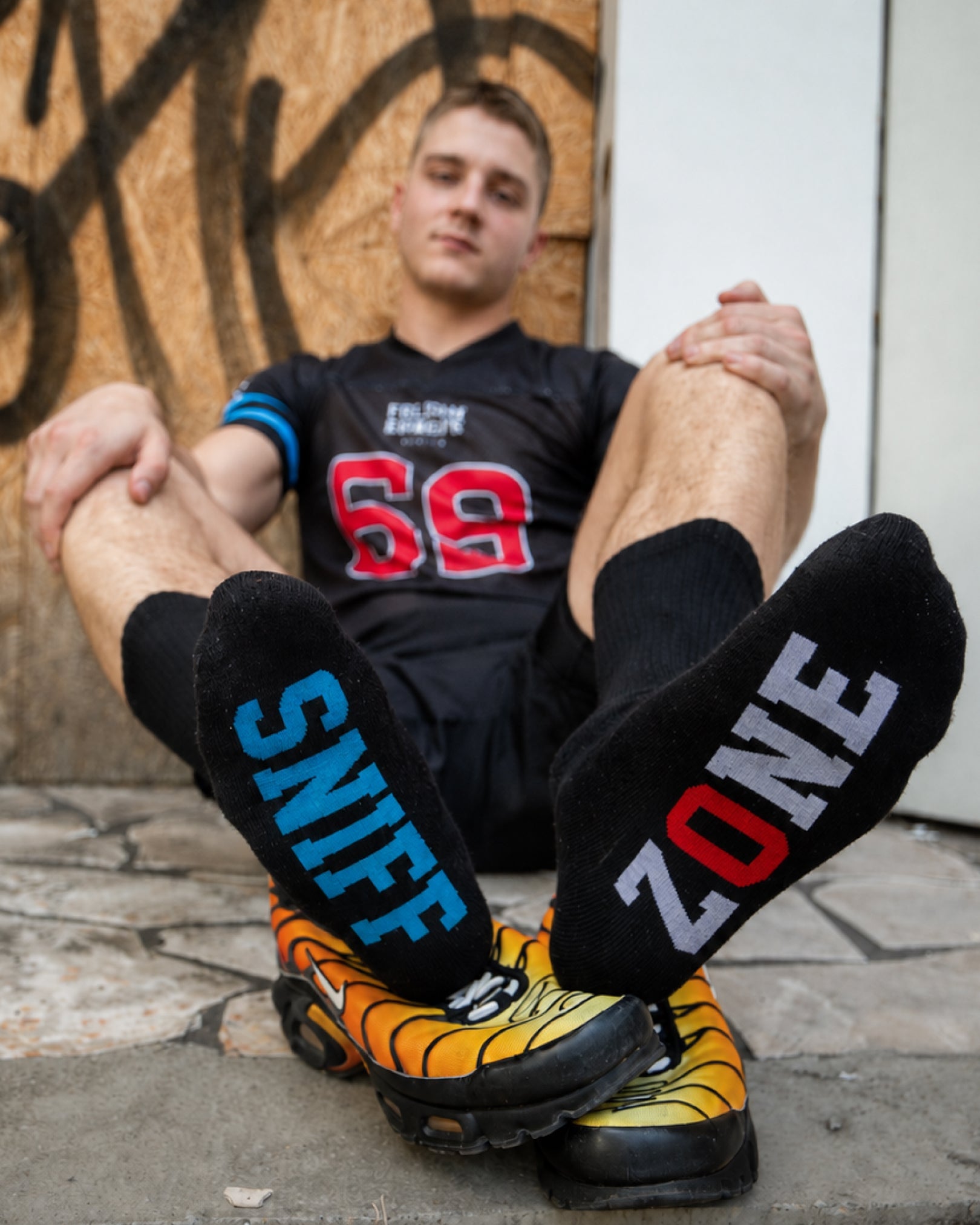 FOLSOM EUROPE x Sk8erboy® SNIFF ZONE Socks schwarz