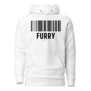 PupStyle | KinkCode FURRY / Weiß | Hoodie Schwarz PupStyle