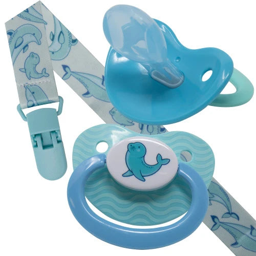 Rearz | Dolphin | 2er Set - Adult Schnuller + Schnullerkette