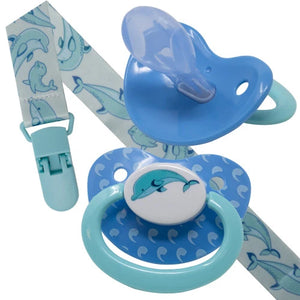 Rearz | Dolphin | 2er Set - Adult Schnuller + Schnullerkette