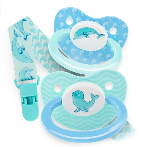 Rearz | Dolphin | 2er Set - Adult Schnuller + Schnullerkette