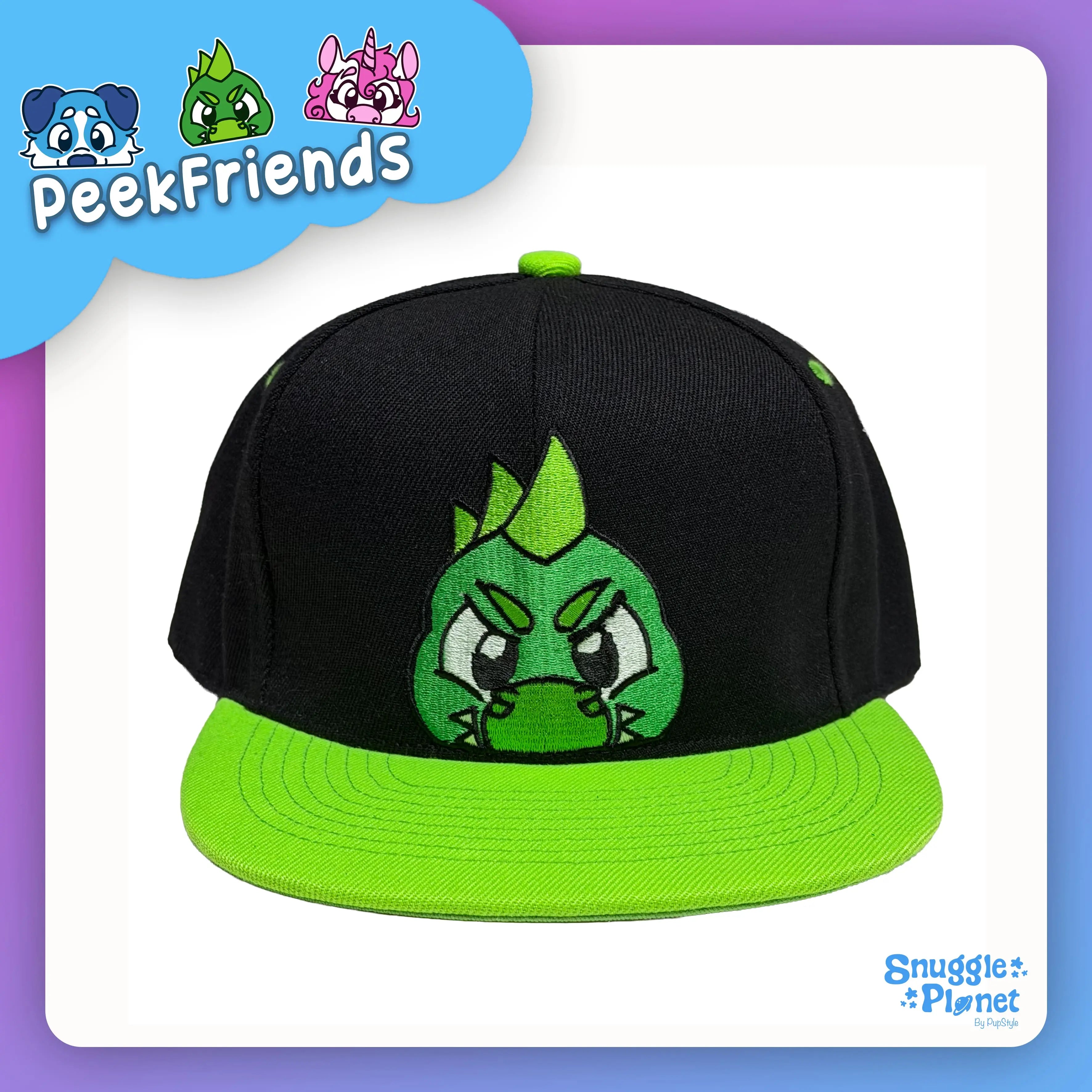 SnugglePlanet | PeekFriends | Snapback Cap Peek Dino SnugglePlanet