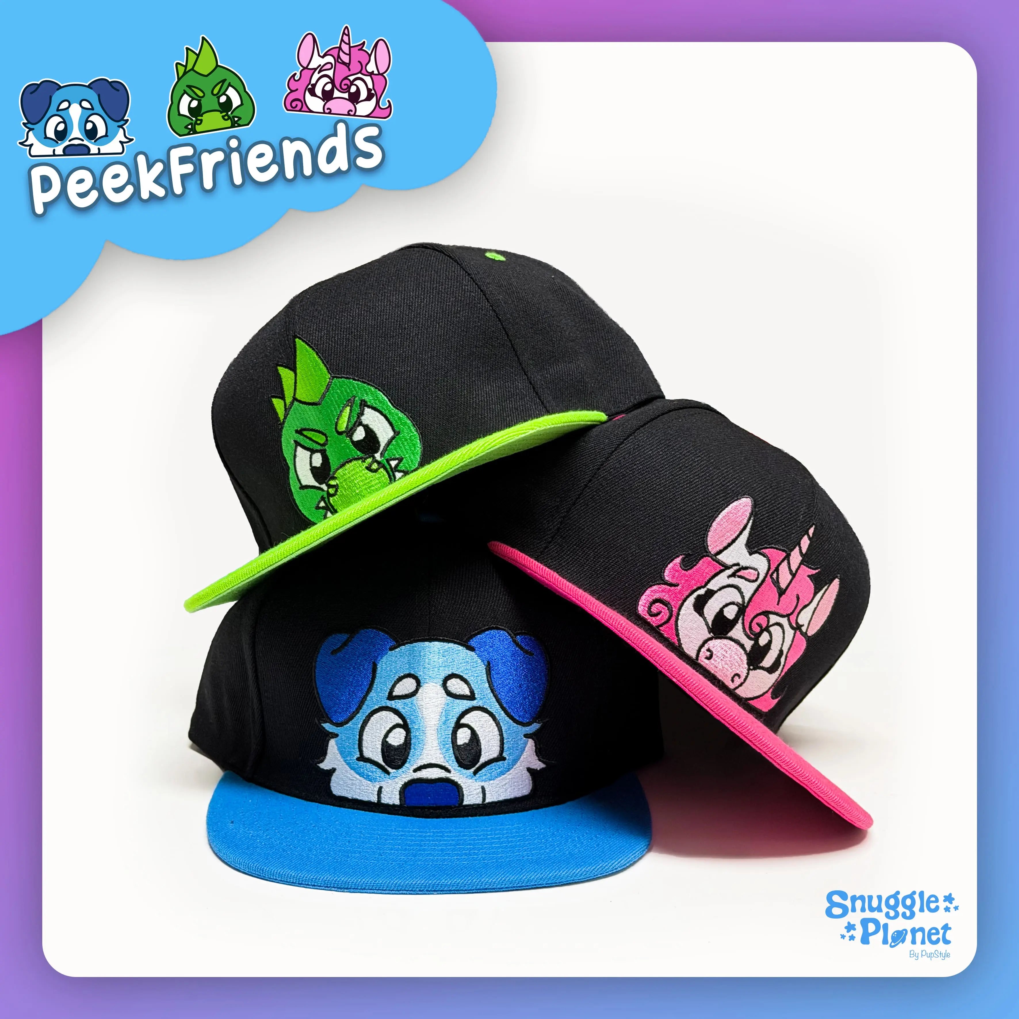 SnugglePlanet | PeekFriends | Snapback Caps