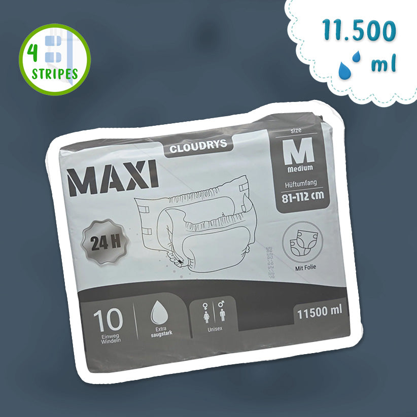Cloudrys | Maxi - Schwarz | Adult Baby Windeln Cloudrys