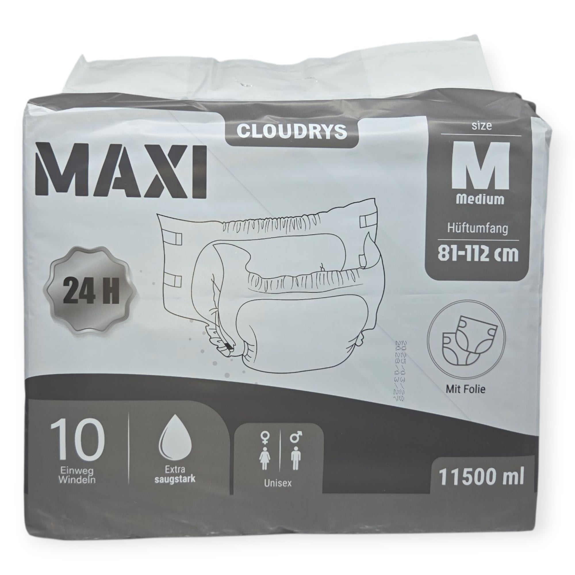 Cloudrys | Maxi - Schwarz | Adult Baby Windeln