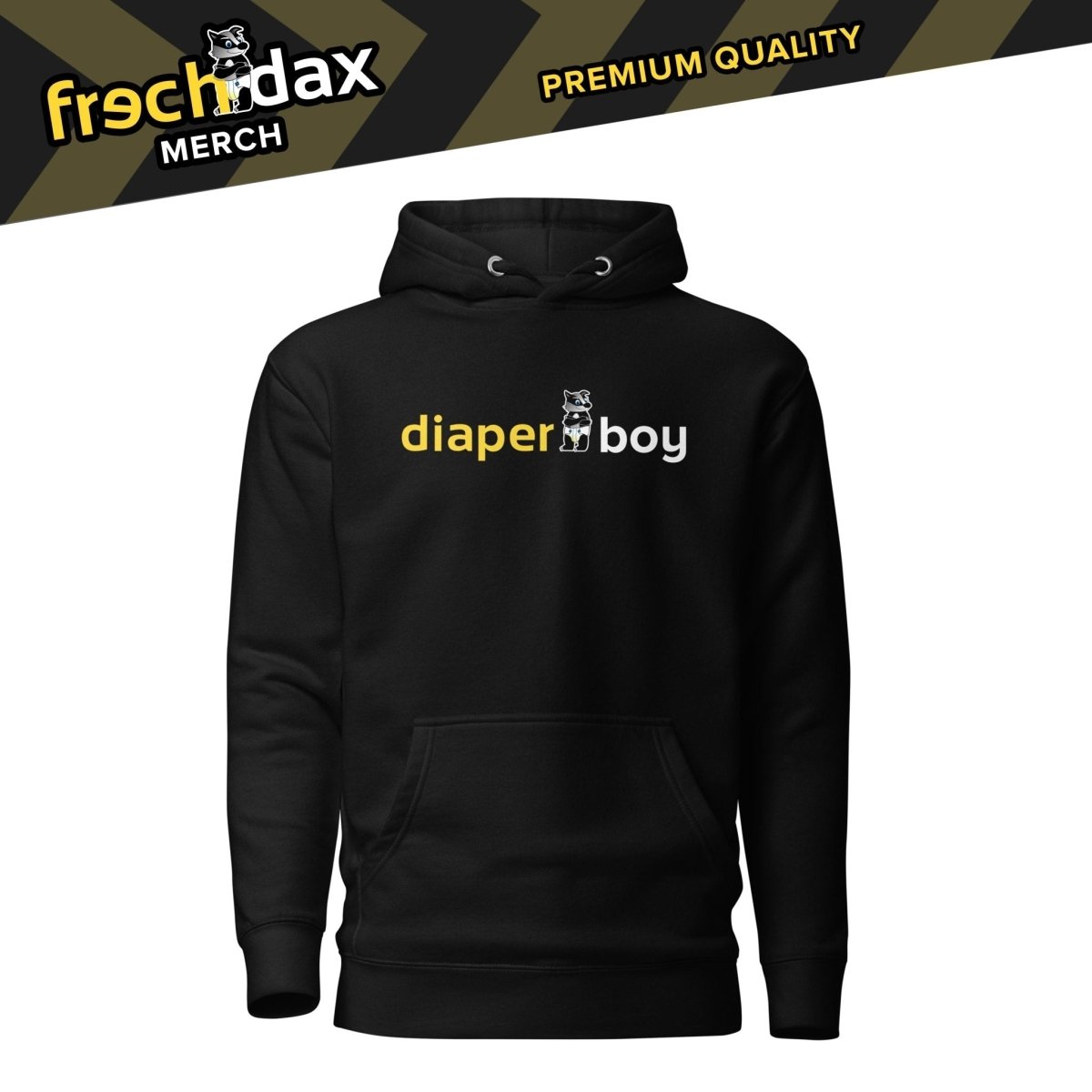 Frechdax | Diaper Boy | Hoodie Schwarz frechdax