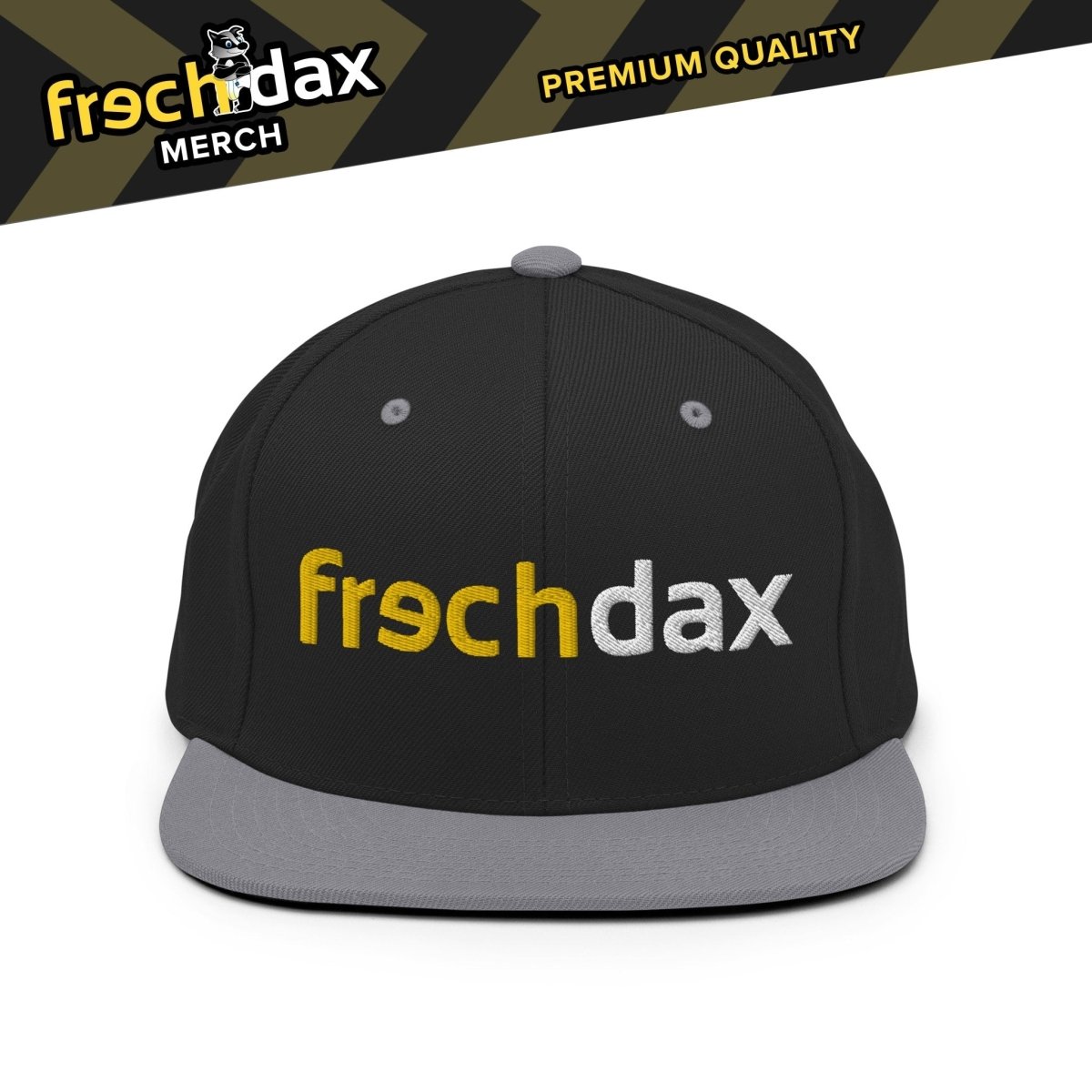 Frechdax | Merch | Snapback Cap Schwarz Silber frechdax