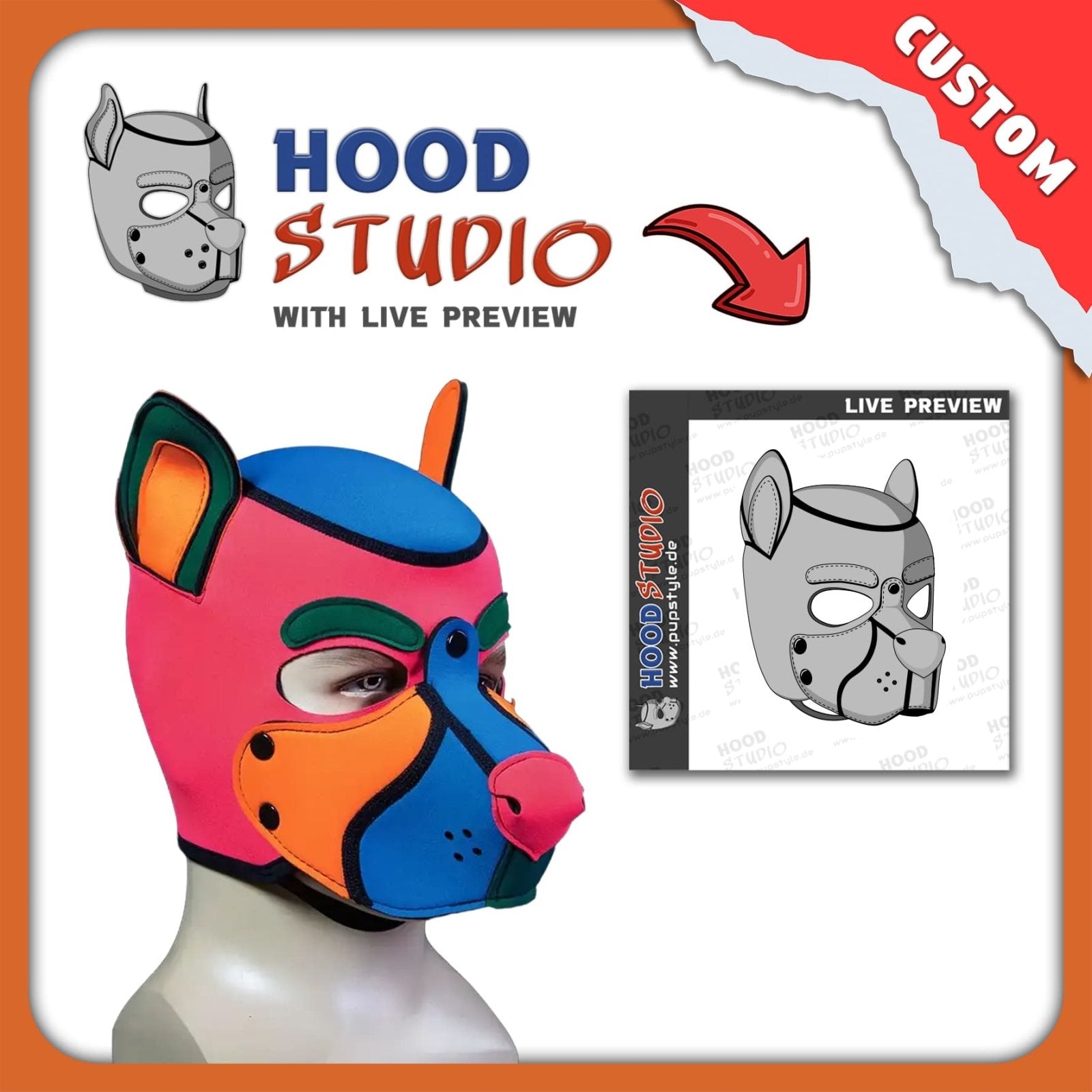 Mr-S-Leather | Custom Neo Frisky Hood | Hood-Studio Editor Mr-S-Leather