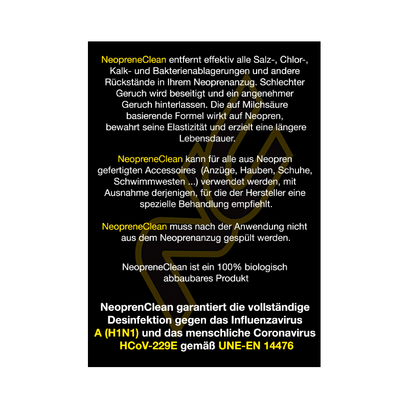 NEOPRENECLEAN | Wetsuit Cleaner Original – Neopren Puppy Hood & Muzzle Reiniger | 250 ml