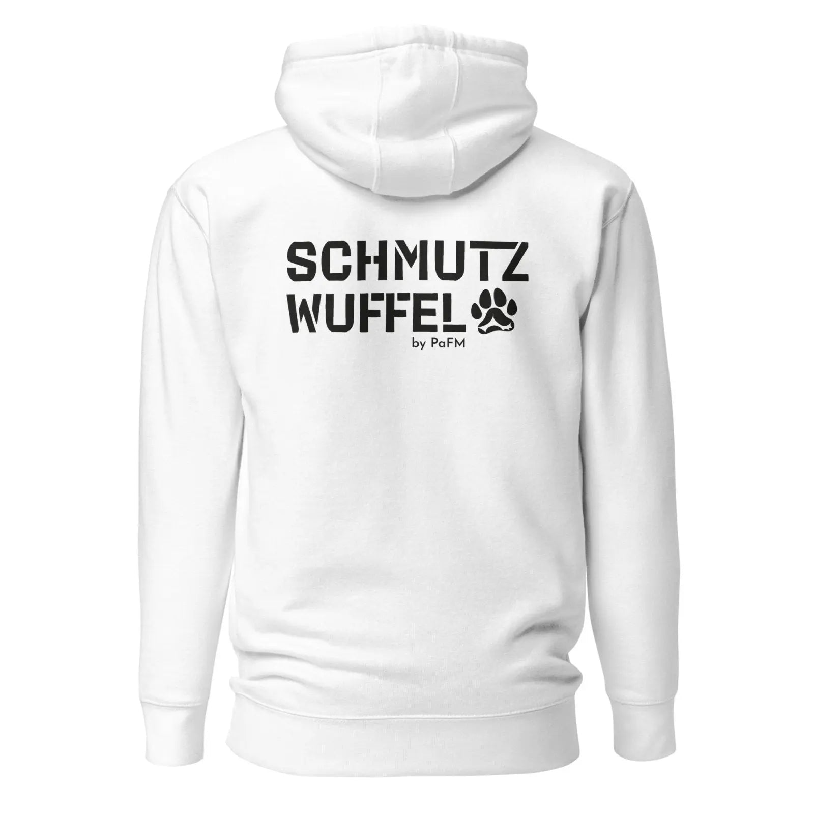 PaFM | Schmutzwuffel / Custom-Name | Hoodie weiß