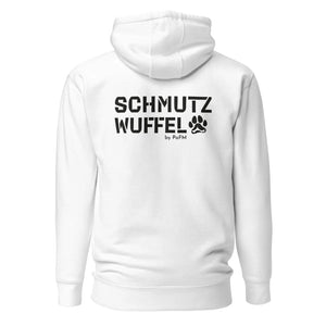 PaFM | Schmutzwuffel / Custom-Name | Hoodie weiß