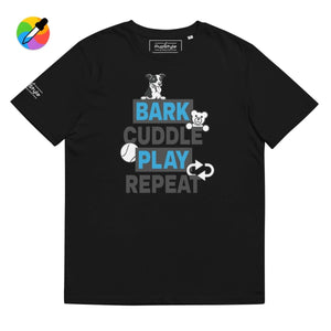 PupStyle | Bark Cuddle Play Repeat / Individual Color | T-Shirt Blue PupStyle