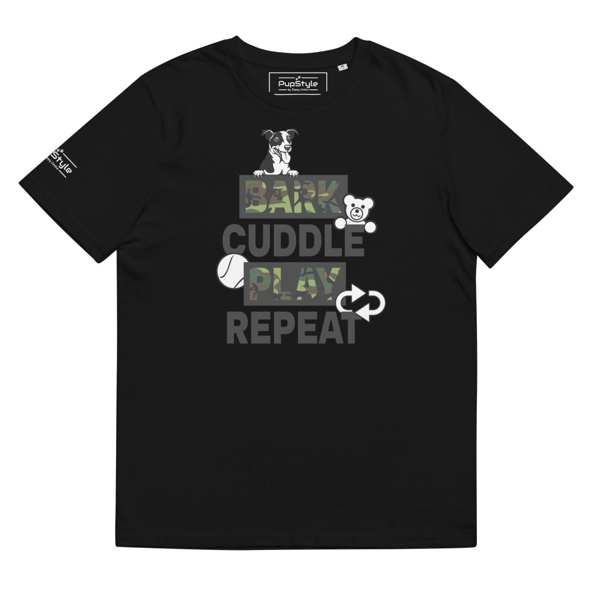PupStyle | Bark Cuddle Play Repeat / Individual Color | T-Shirt Camouflage PupStyle