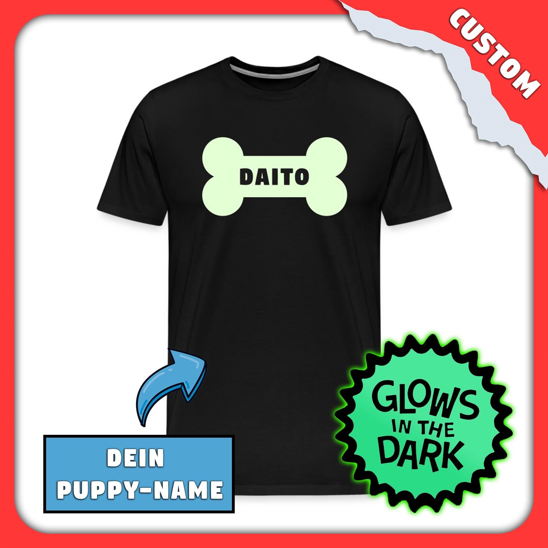 PupStyle | Custom - Name / Glows in the Dark | Premium T-Shirt - PupStyle