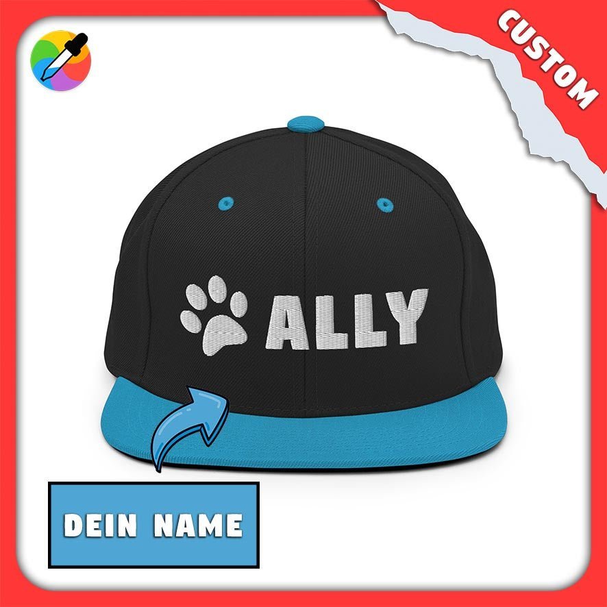 PupStyle | Custom-Name / Paws | Snapback Cap Blue PupStyle