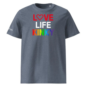 PupStyle | Love Life Kinky / Pride | T-Shirt Dark Heather Blue PupStyle