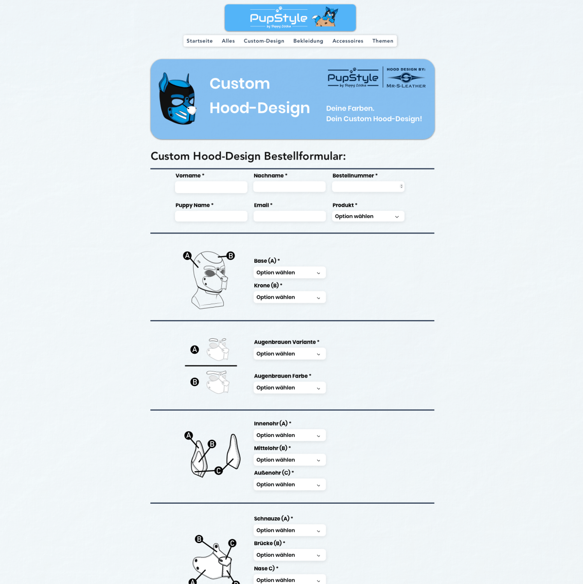 PupStyle + Mr-S-Leather | Custom Hood-Design | Badetuch PupStyle + Mr-S-Leather