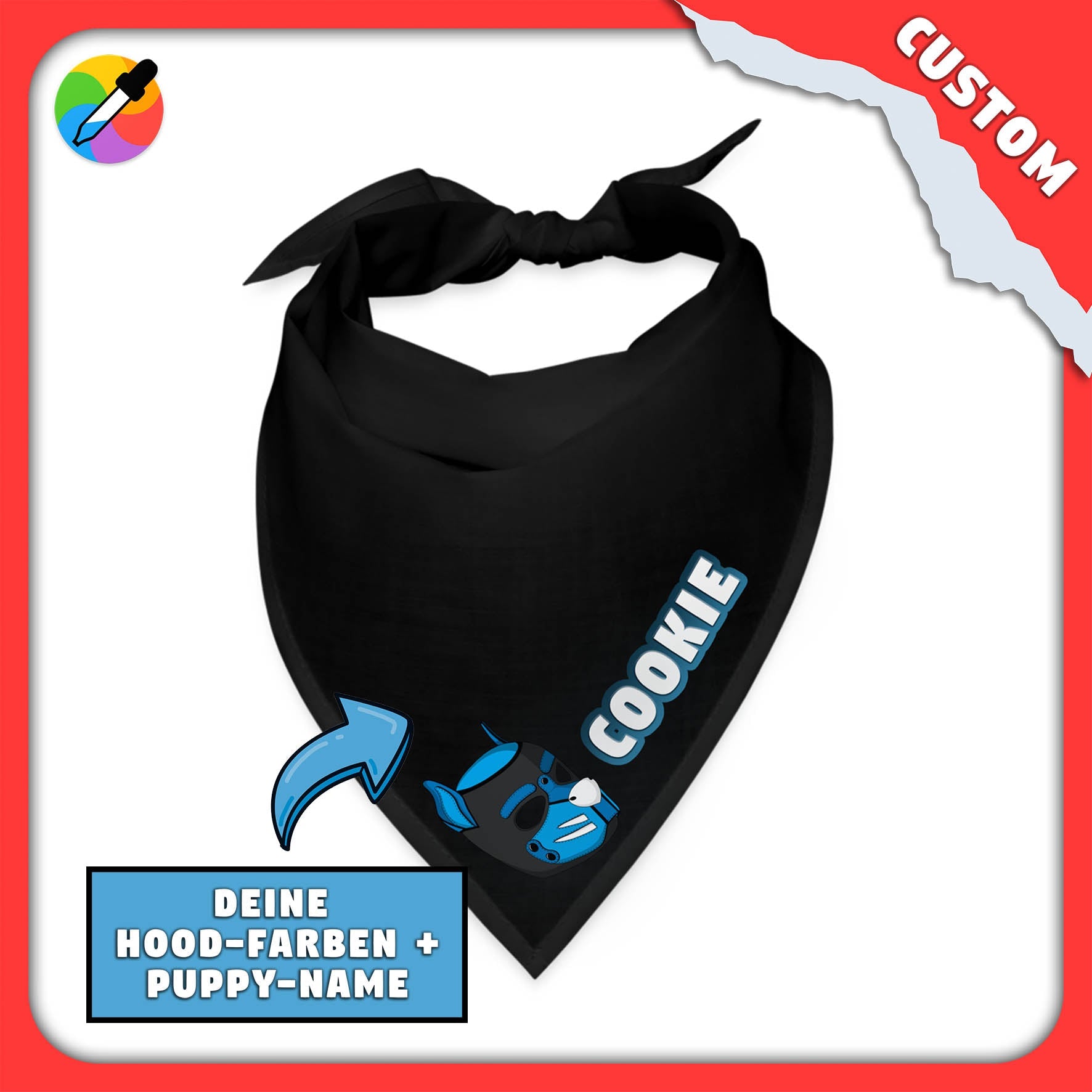 PupStyle + Mr - S - Leather | Custom Hood - Design | Premium Bandana - PupStyle