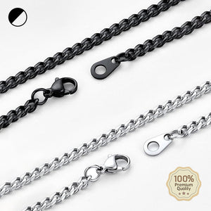 PupStyle | Premium Panzerkette (silber / schwarz) Schwarz PupStyle