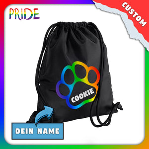 PupStyle | Pride Paw /  Custom Name | Premium GymBag