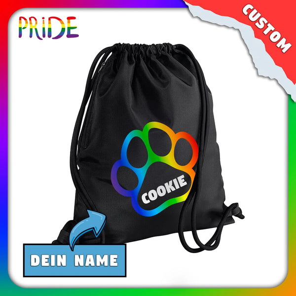 PupStyle | Pride Paw / Custom Name | Premium GymBag PupStyle