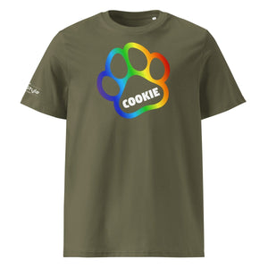 PupStyle | Pride Paw / Custom-Name | T-Shirt Khaki PupStyle