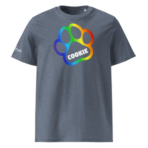 PupStyle | Pride Paw / Custom-Name | T-Shirt Dark Heather Blue PupStyle